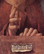 Antonello da Messina Salvator mundi oil on canvas